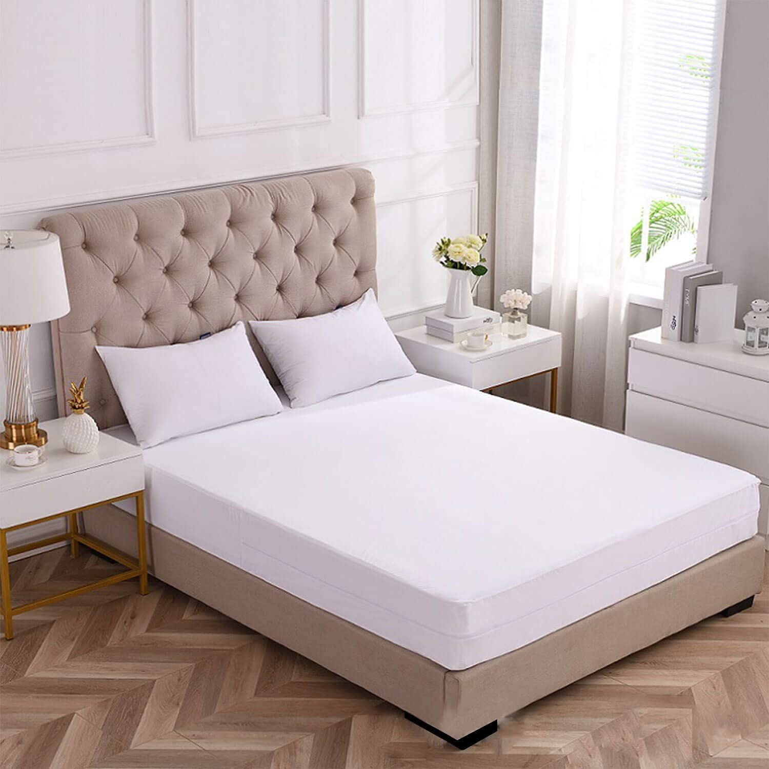 Zippered RV Short Queen Mattress Protector for 60x75 RV Camper Queen Bed 100% gallery
