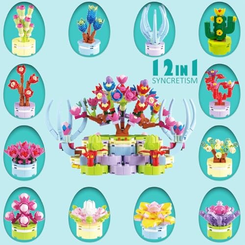 WODMAZ 12Pcs PreFilled Easter Eggs with Plant Building Blocks, Surprise Eggs gallery