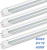 4PACK T8 2FT LED Tube Light Bulbs 10W 6000K Clear G13 Led Shop Lights for Garage gallery