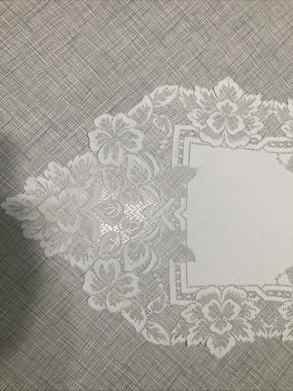 Pristine White Lace Table Runner 13x53” Floral Dresser Scarf Cottagecore Wedding gallery