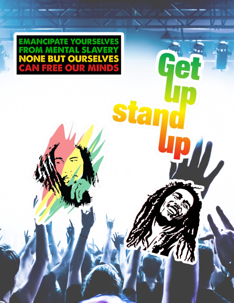 Bob Marley 4pc Sticker Pack