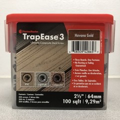 FASTENMASTER 2-1/2″ Trapease 3 Composite Deck Screw Trex-Havana Gold