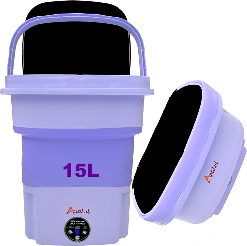 15L Foldable Portable Mini Washer, Small washing Machine for Small clothes gallery