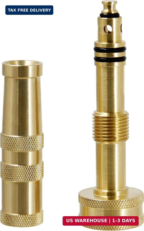 Twinkle Star Heavy-Duty Brass Adjustable Twist Hose Nozzle, 2 Pack, TWIS3432 gallery