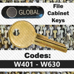 GLOBAL File Cabinet Key Cut to Your Code W401 – W630