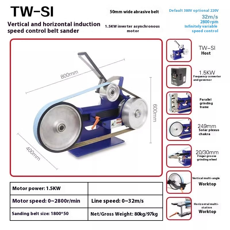 Industrial Benchtop Vertical Brushless Motor Speed Polishing Machine 50Hz gallery