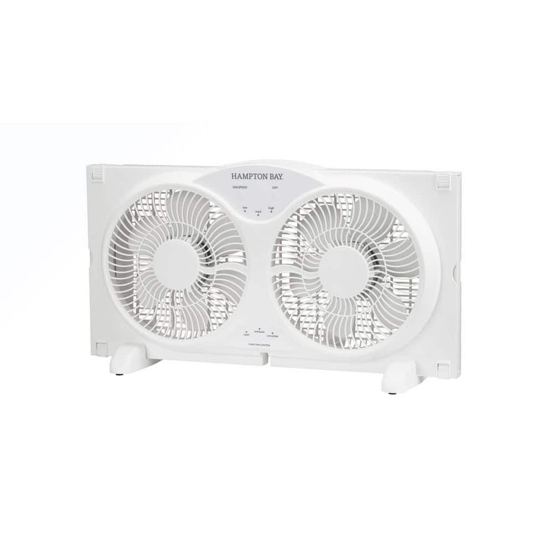 Hampton Bay 9 in. 3-Speed Digital Window Fan with Remote Control in White gallery