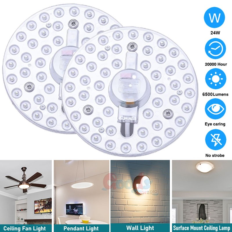 Light Kit for Ceiling Fan 6.6Inch Replacement - 24W LED Retrofit LED Panel Light gallery