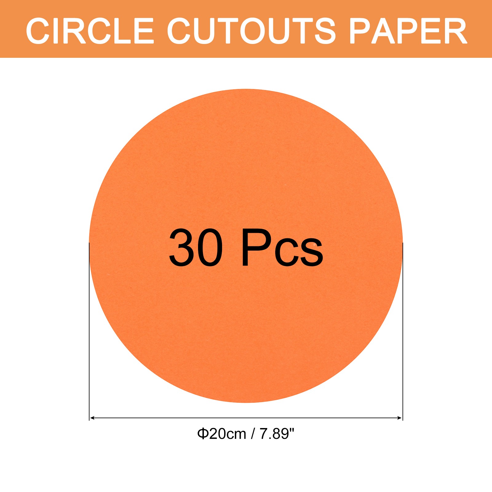 30 PCS Orange Circle Cutouts Paper 8 Inch Round Cutouts for DIY Crafts gallery