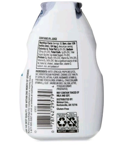 3 Pack Great Value Blue Raspberry Drink Enhancer Mix Electrolytes 90 Servings gallery