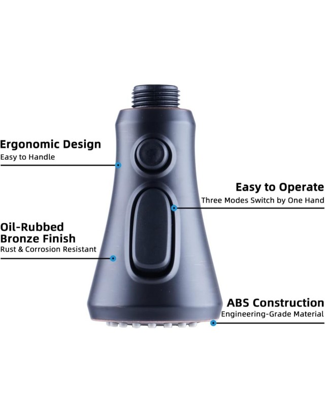 Hibbent Pull Down Spray Head, NSF/ANSI/CAN 61 & CUPC Certified 3-Function Spray gallery