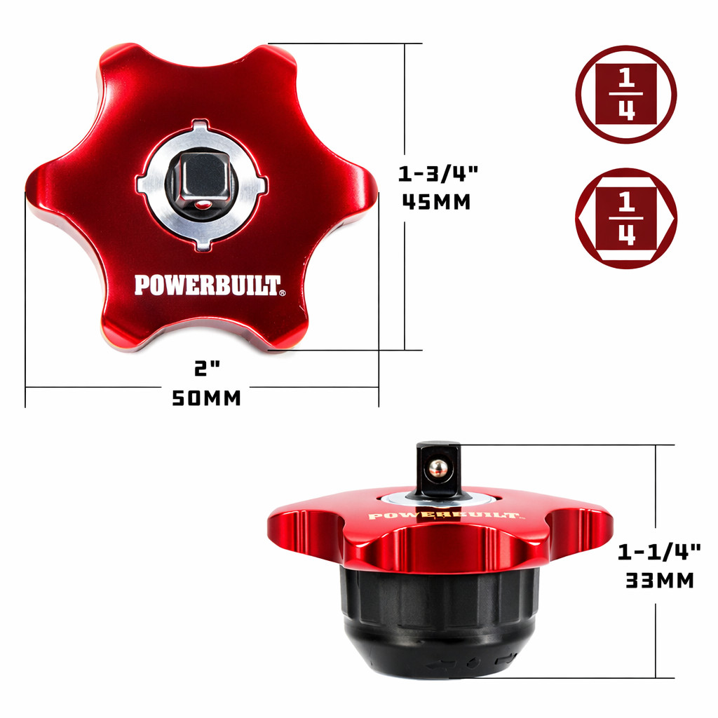 Powerbuilt 1/4 Inch Drive 36 Tooth 2-in-1 Thumb Ratchet - 941248 gallery