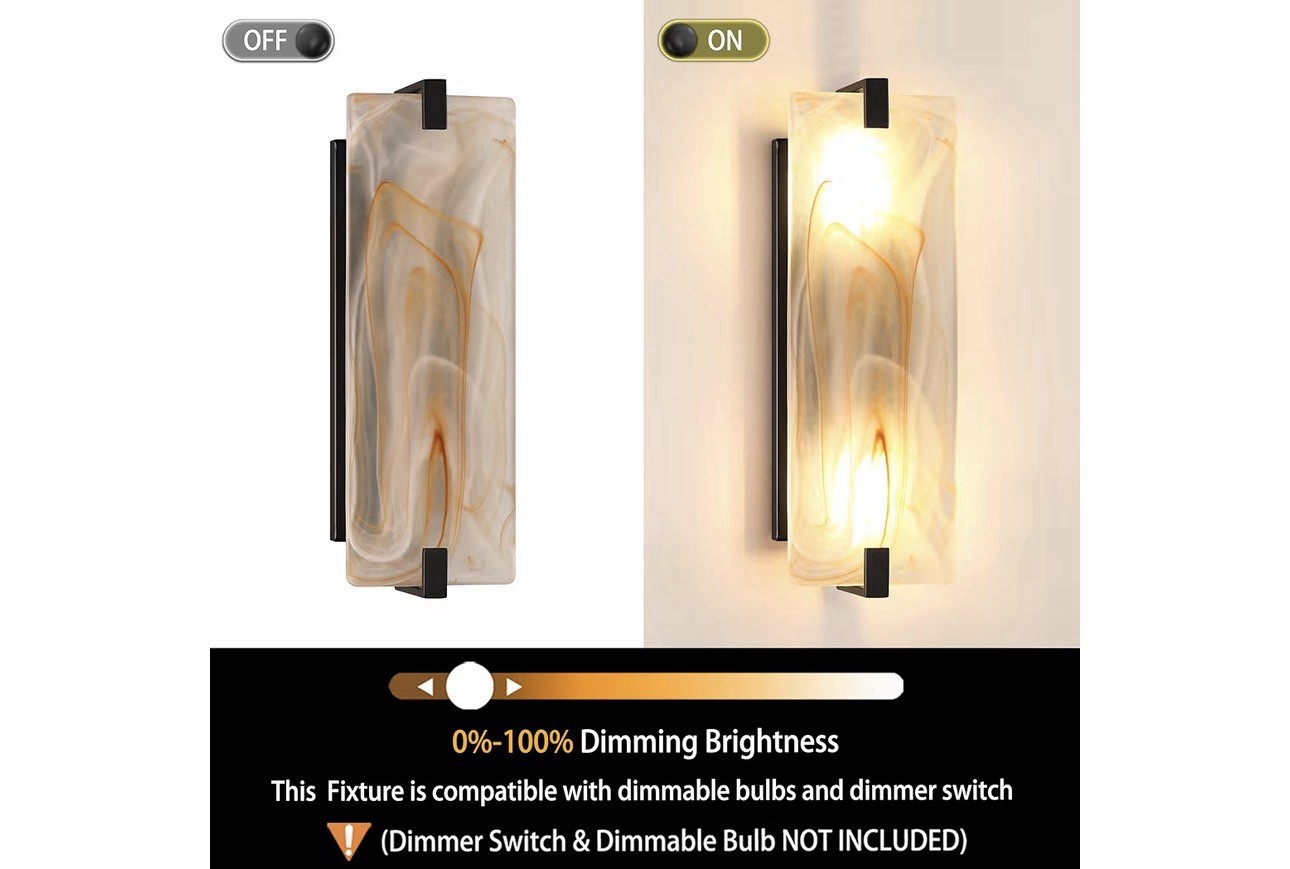 2 Pack 2 Light Oval Red Frosted Glass Bathroom Wall Sconce Modern Concise Style gallery