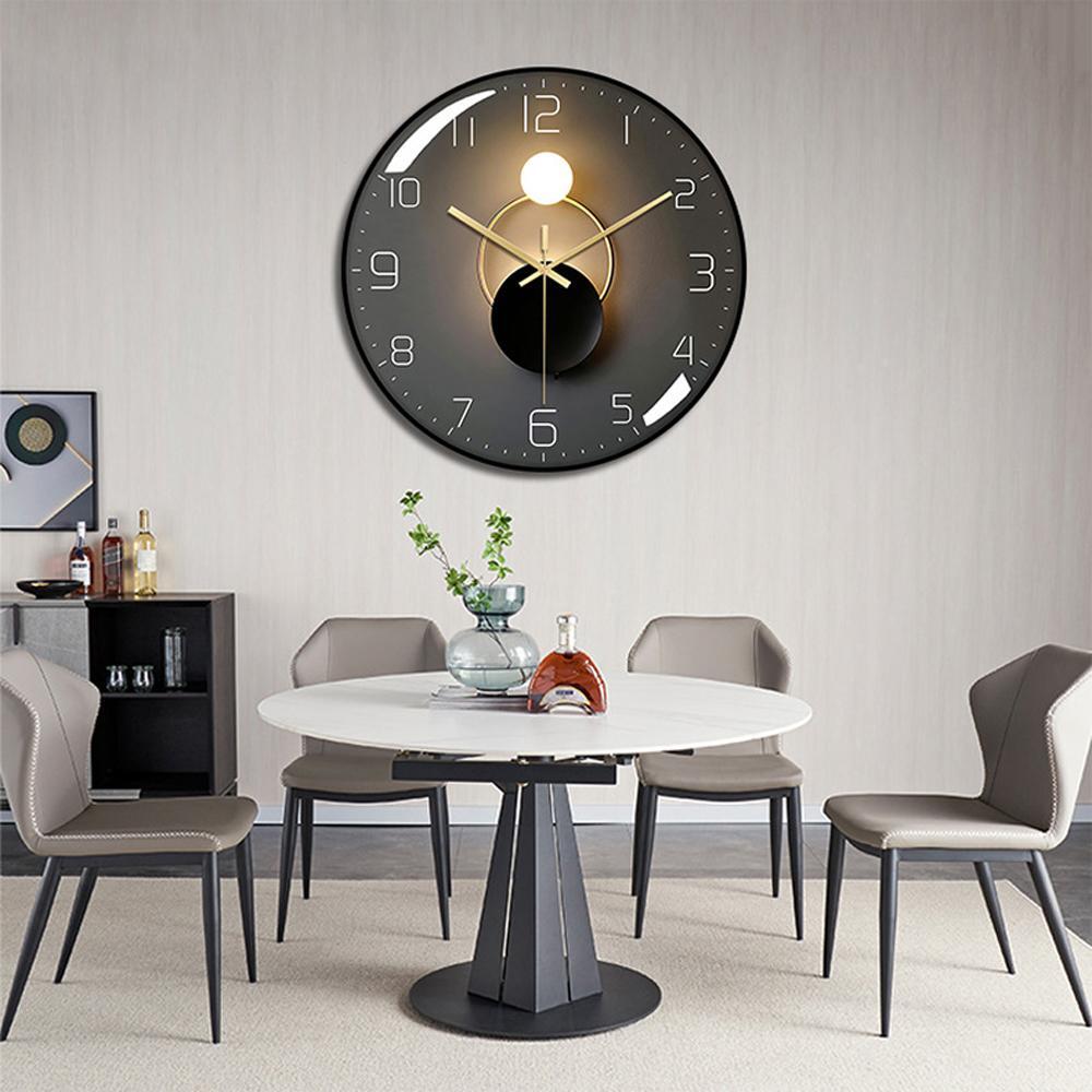 Nordic quartz wall clock silent ultrathin fashion PVC frame Tempered glass gallery