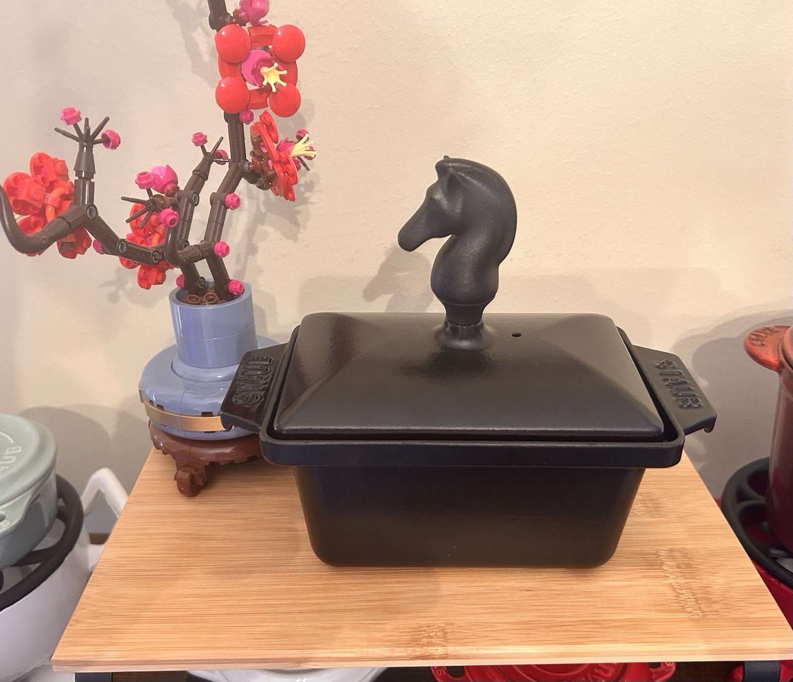 Staub Animal Knob-HORSE-Solid Brass-Black. New. Never Used. gallery
