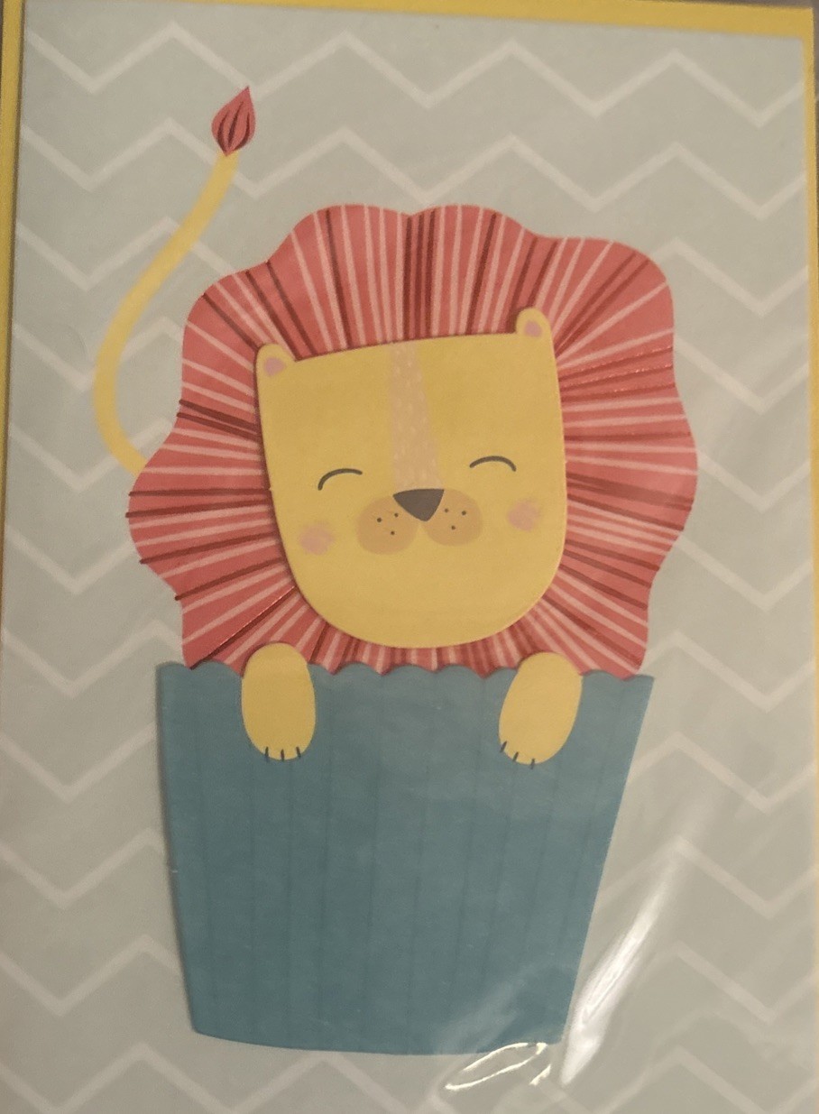 Papyrus~Happy Birthday~Lion, Cupcake Child Birthday Card~ Roaring Good Birthday gallery