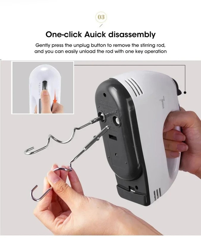 7-Speed Electric Hand Mixer Automatic Blender for Cream, Egg, Cake gallery