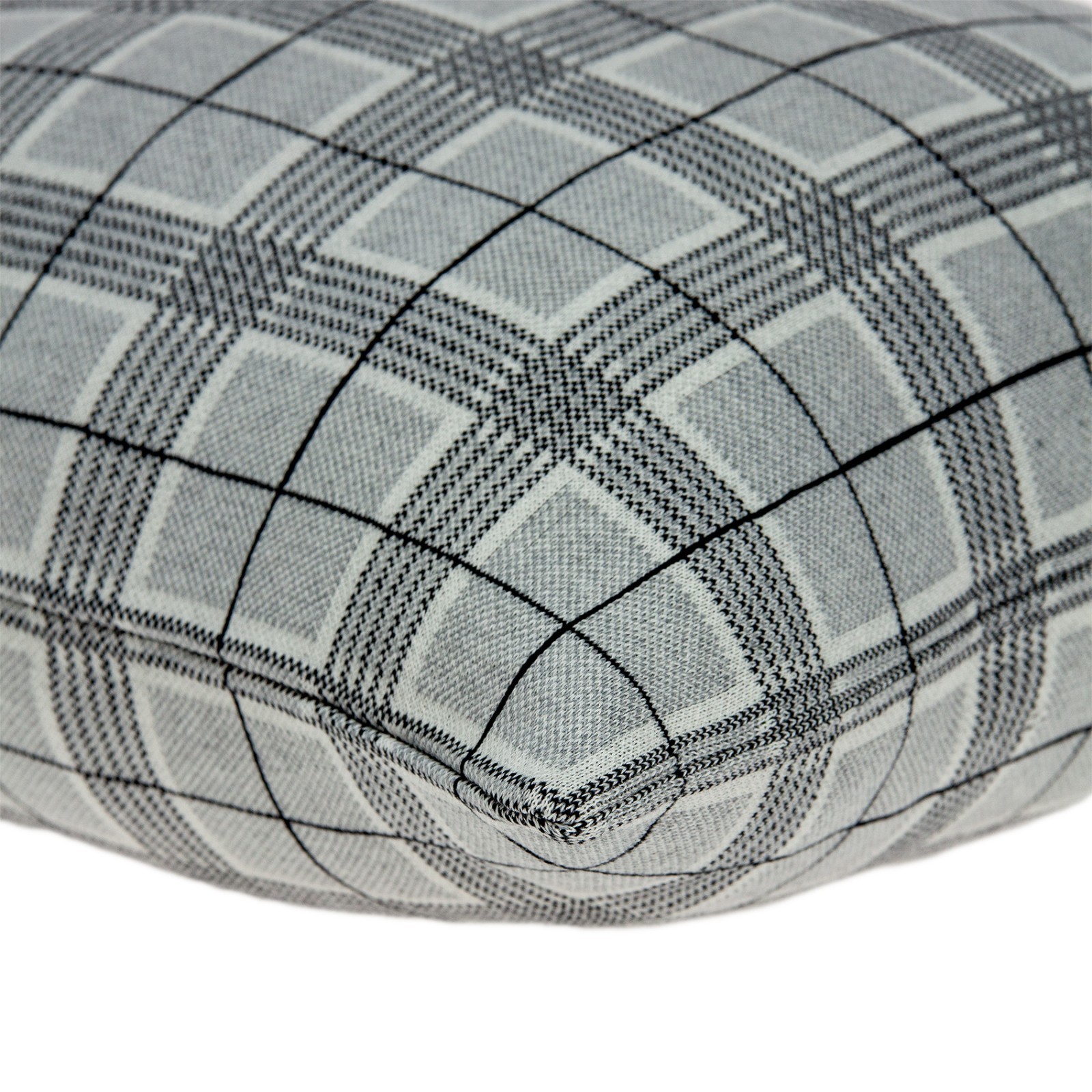 Parkland Collection Quincy Cotton Throw Pillow, 20" x 20", Gray/Black Plaid gallery