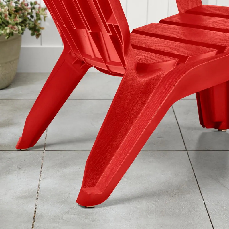 Ruby Red Plastic Adirondack Chair with Cup and Phone Holder gallery