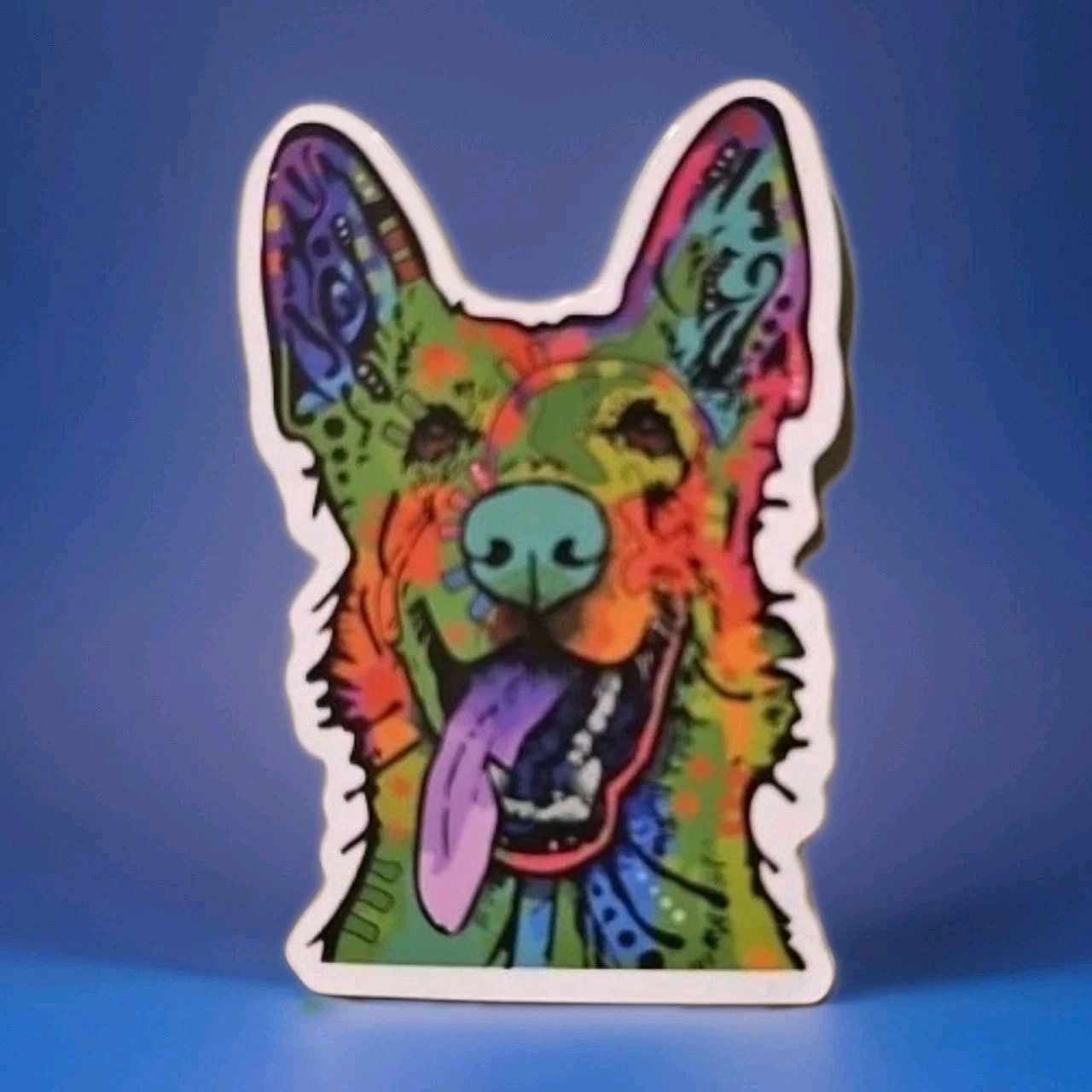 Dean Russo German Shepherd Decal Sticker Dog Skateboard Laptop Guitar HydroFlask gallery
