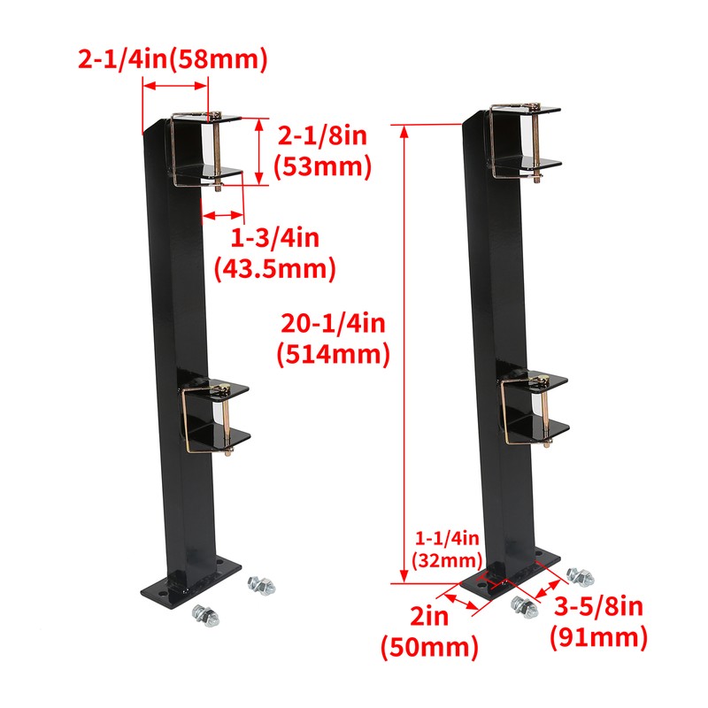 Lockable Weeder Trimmer Double Rack Holder Carrier Mount For Landscape Trailer gallery
