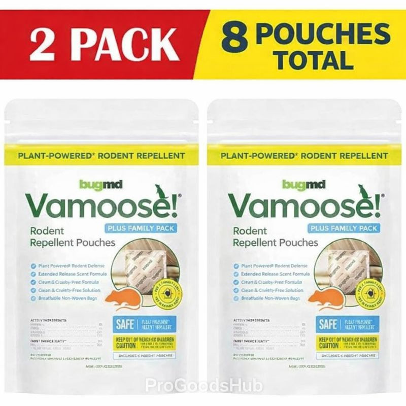 BugMD Vamoose PLUS Rodent Repellent Pouches No Chemical, Natural 8 Pouches gallery