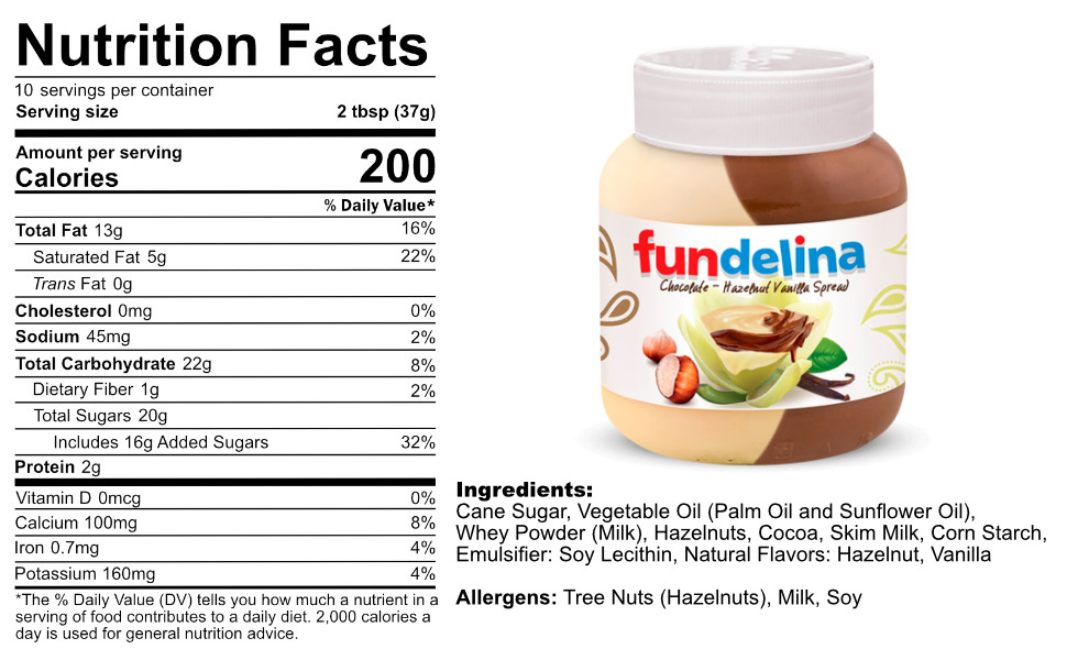 Fundelina Chocolate and Vanilla Hazelnut Spread gallery