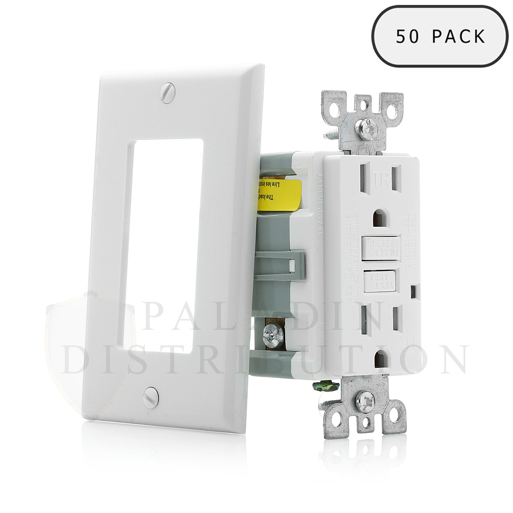 (50 Pack) GFCI Tamper Resistant Safety Outlet Receptacle UL Listed - 15A / 20A gallery