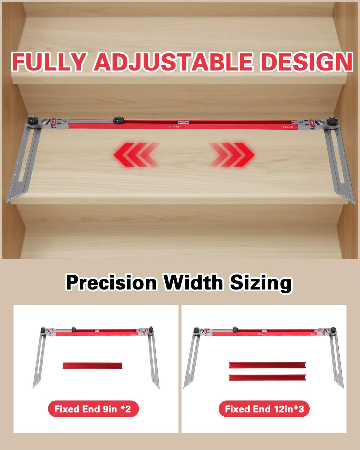 Adjustable Stair Jig - Accurate Stair Measuring Tool for Perfect Installations gallery