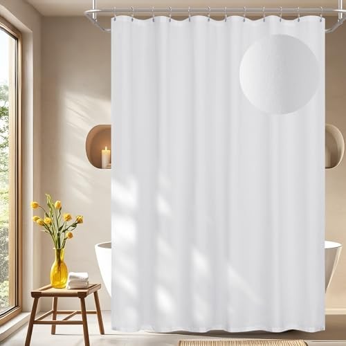 Waterproof Soft Microfiber Shower Curtain TPU 72"W x 72"L (Pack of 1) White gallery