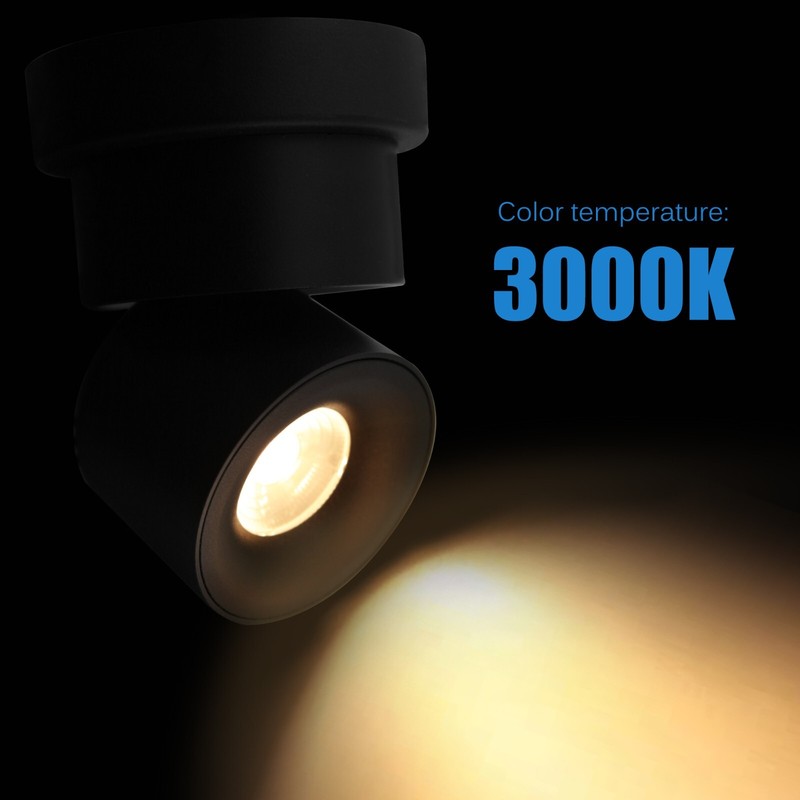 MingBright 2 Pack LED COB Ceiling Spot Light Indoor Dimmable Black Accent Light gallery