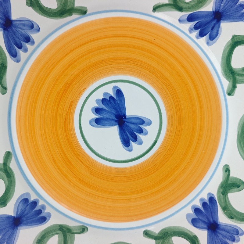 Williams-Sonoma Sunshine Ceramic Dinner Plates Set Of 4 Floral Design Italy gallery