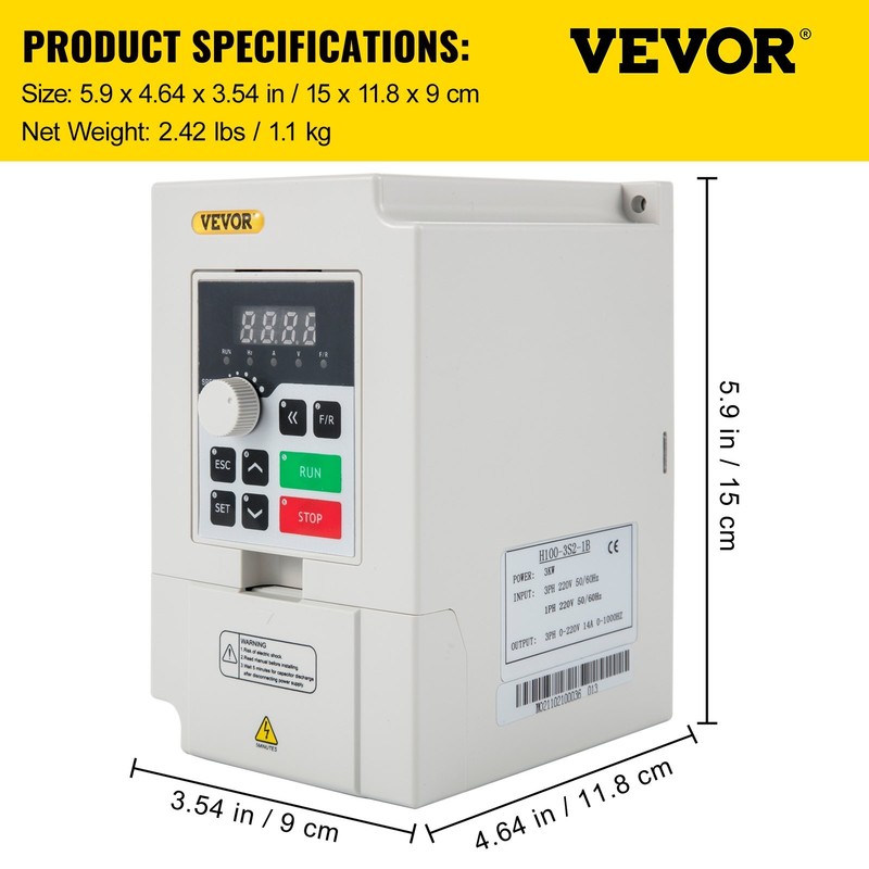 [New]Variable Frequency Drive,AC 220V Input 3KW Variable Frequency CNC Drive Inv gallery