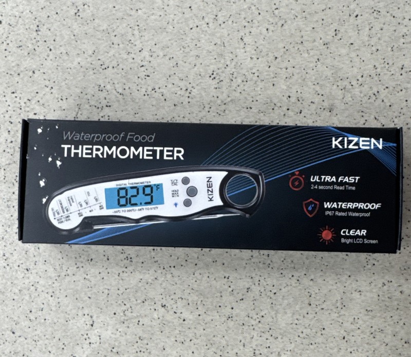 Kizen Digital Waterproof Instant Read Meat Thermometer - Red Or Black gallery