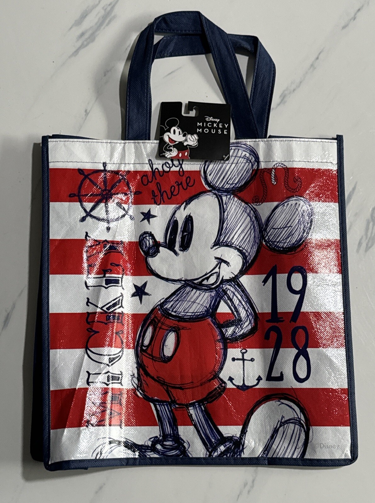 Walt Disney's Mickey Mouse "Ahoy There 1928" Reusable Tote Bag 12x13-in. NWT gallery