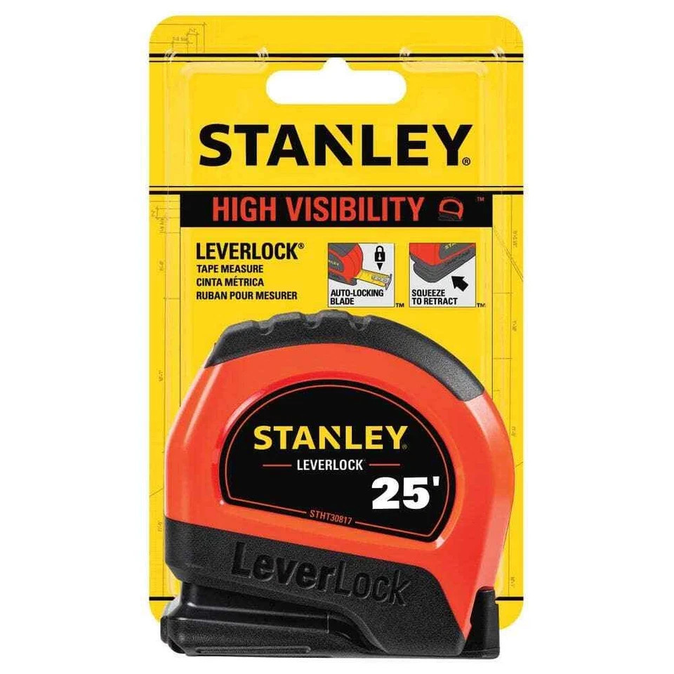 25 Ft. Lever Lock High Visibility Tape Measure gallery