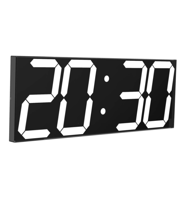 Large LED Wall Clock Remote Control Auto Dimmer Countdown Timer White Display gallery