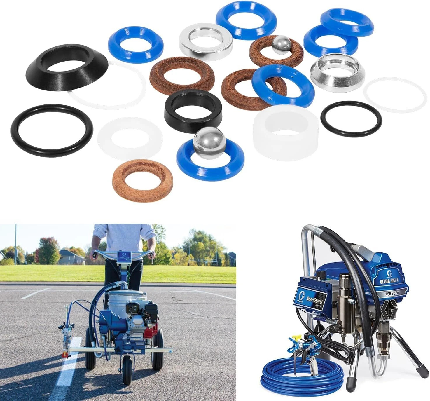 244194 Pump Repair Packing Kit for Graco 295 390 395 490 495 595 3400 Sprayer gallery
