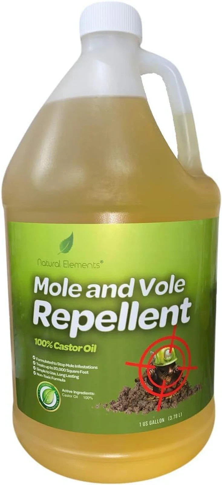 Natural Elements Mole and Vole Repellent 100% Castor Oil Pet Safe 1 Gallon gallery