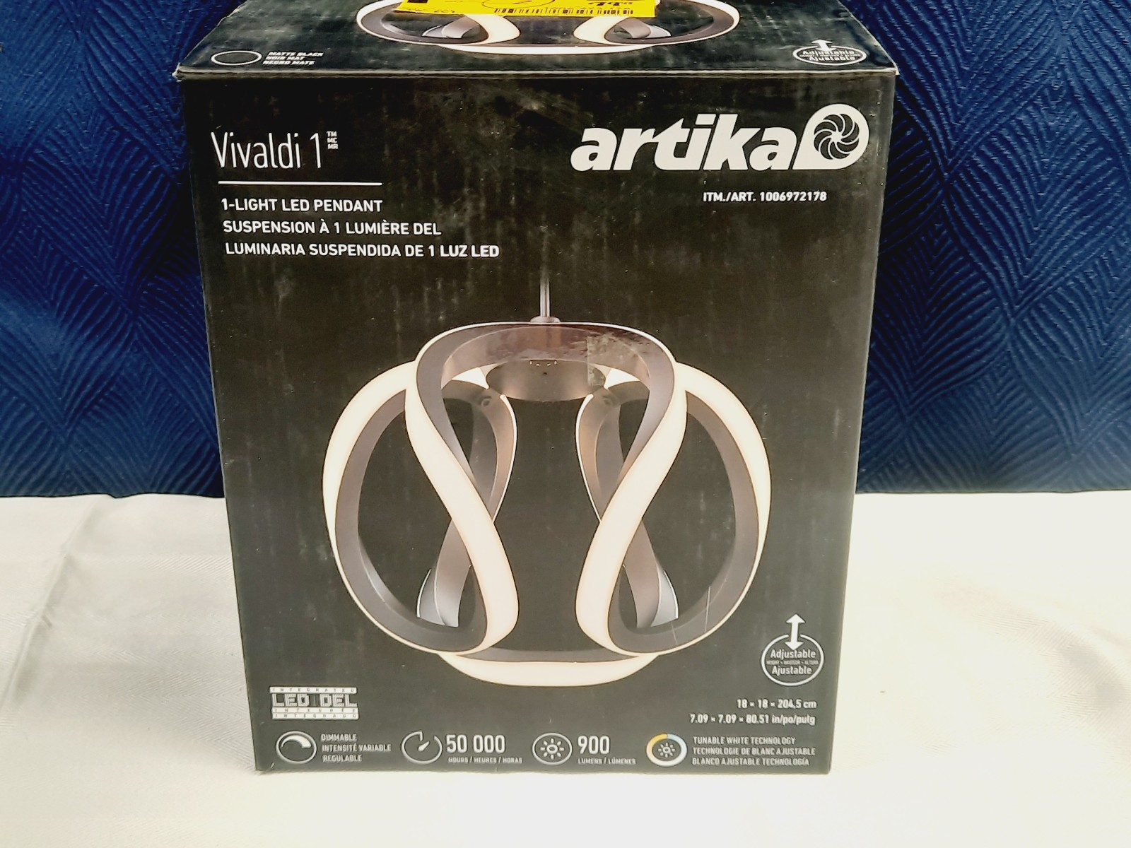 Artika Vivaldi 1-Light Matte Black Modern LED Mini Pendant Light Fixture NEW gallery