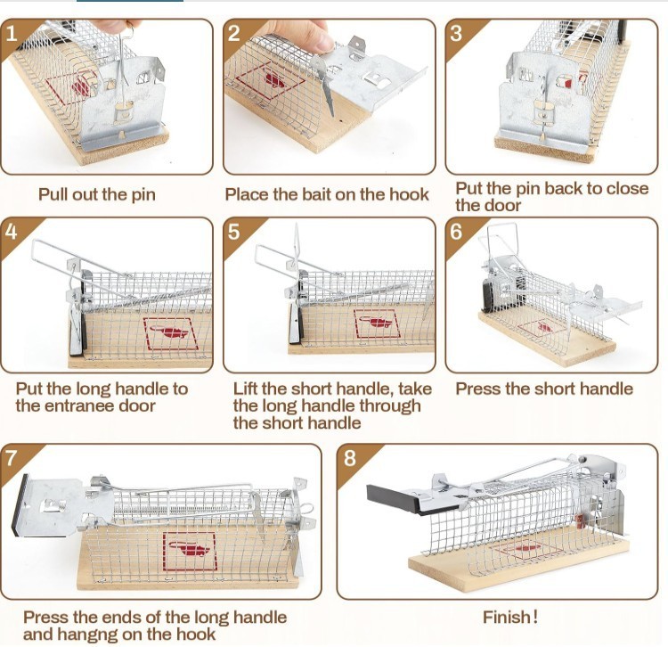 6 Pack Small Humane Mouse Trap, 6 x 2.4 x 2.8 Inch, No Kill, Catch and Release gallery