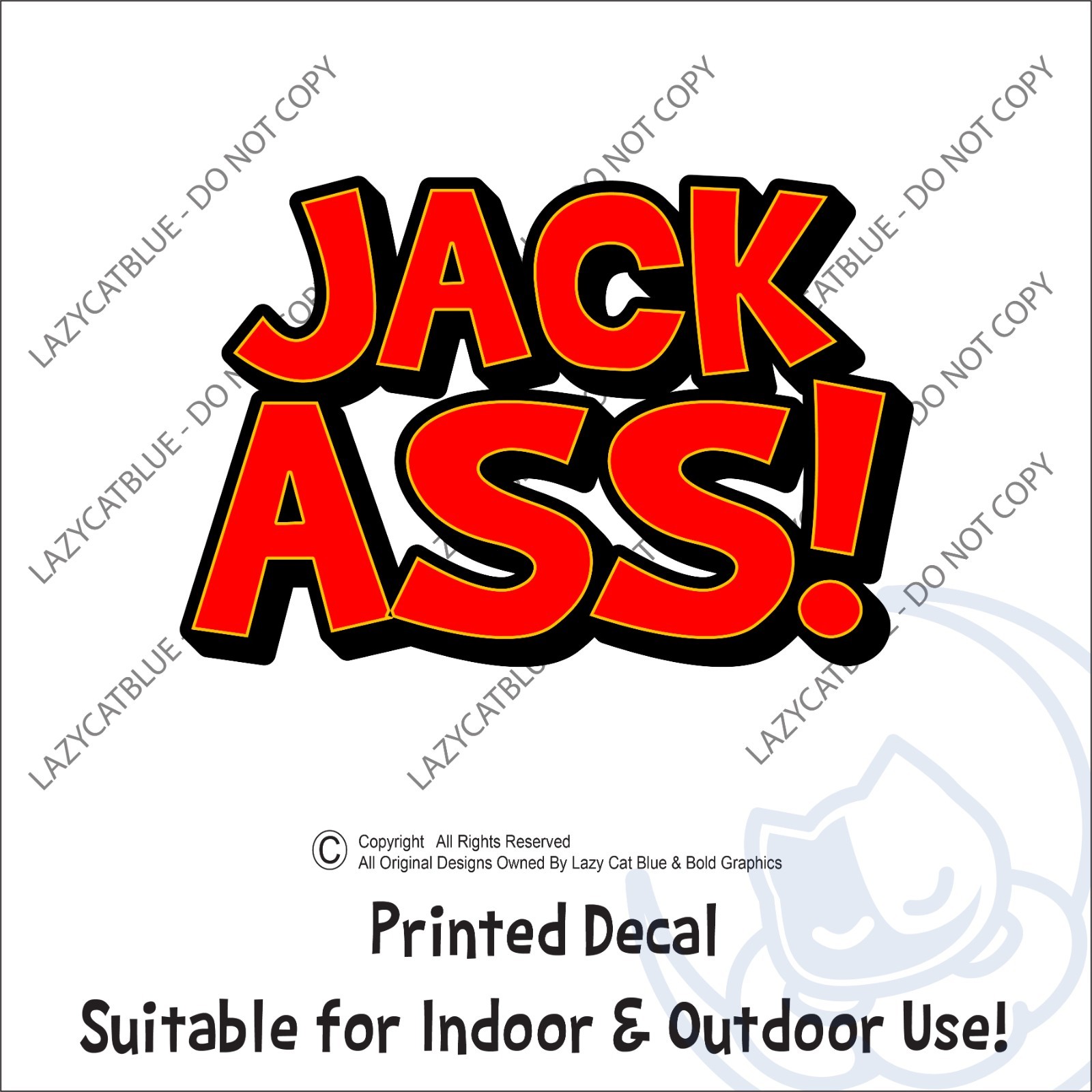 Jack Ass Decal Sticker Printed Die Cut Jackass Funny Insult Name Donkey Adulting gallery