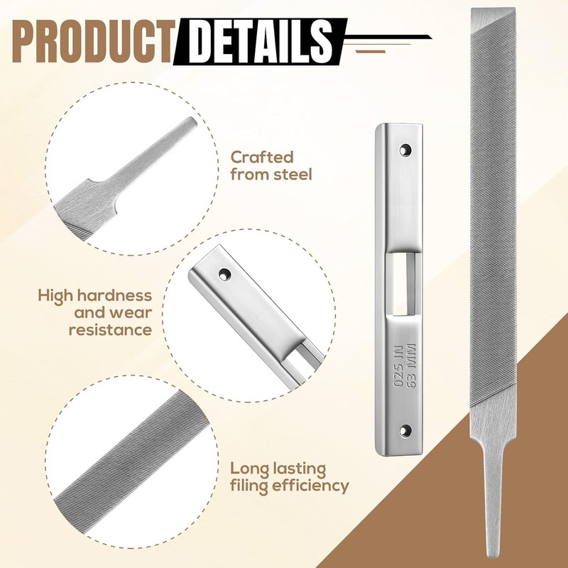 4 Pieces Depth Gauge Tool with Flat File for Chainsaw Chain Raker Gauge and Chai gallery