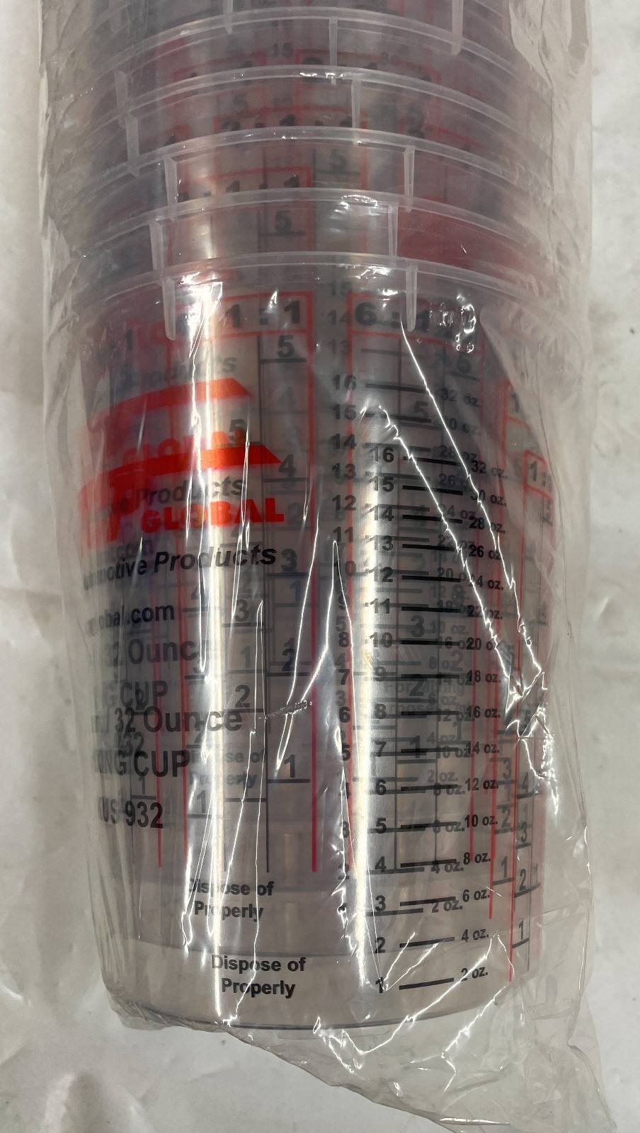 TCP Global Paint Mixing Measuring Cups, 1300cc (32oz), KUS 932-BX, Lot Of 100 gallery