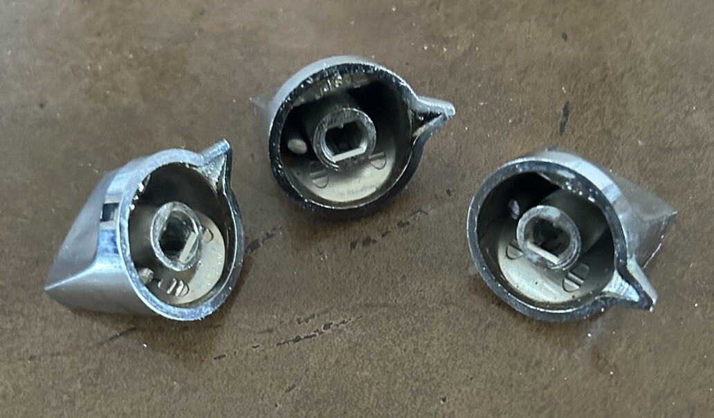 Stove Knobs Chrome Plastic FSP Unbranded 1” Diameter Lot Of 4 gallery