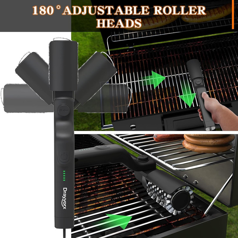 Electric Grill Brush, High Torque Grill Brush with 3-Speed Modes, 20Kg Max Torqu gallery