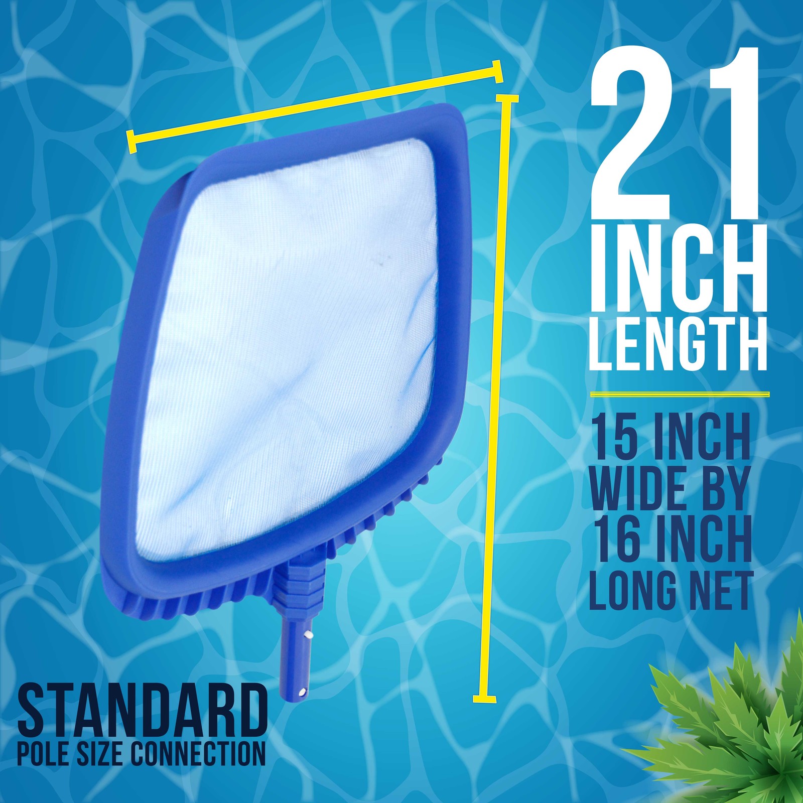 Professional Heavy Duty Pool Leaf Skimmer Net, Fits Standard Swimming Pool Poles gallery