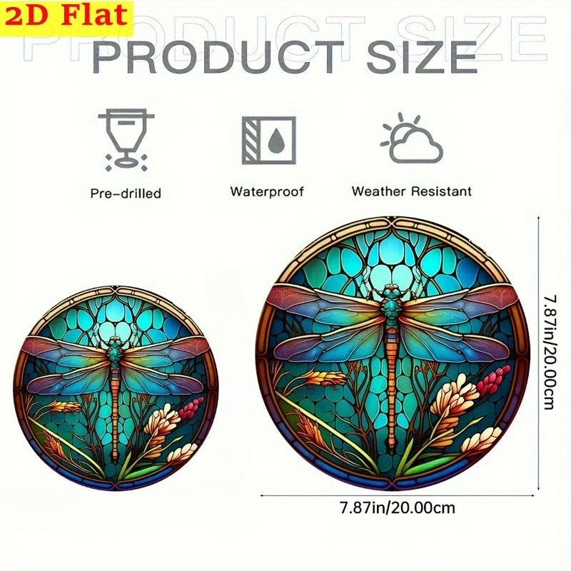 Acrylic Dragonfly Suncatcher 2D Flat Window Hanging Art Decor for Home Garden gallery