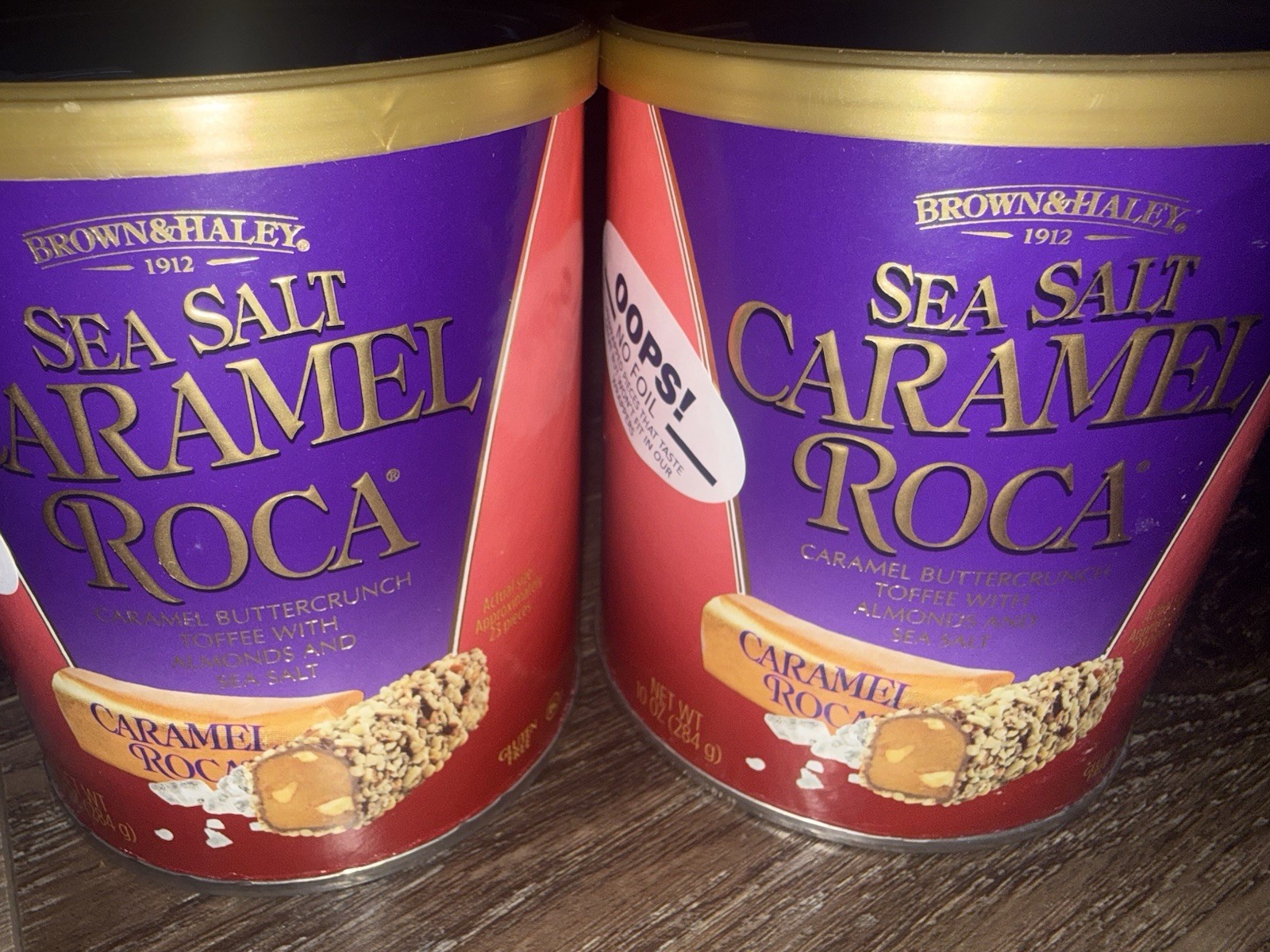 Roca ~ Sea Salt Caramel Toffee Chocolate 2-Cans 10 Oz Each ~ Expires 06/15/2027 gallery