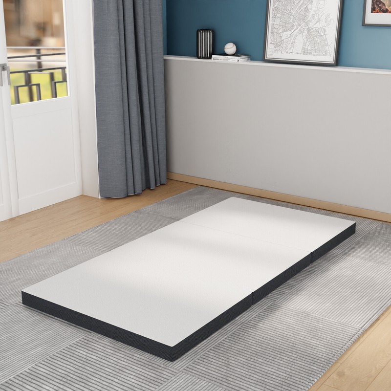 4-inch Folding Mattress, Tri Fold Memory Foam Mattress with Washable Cover gallery